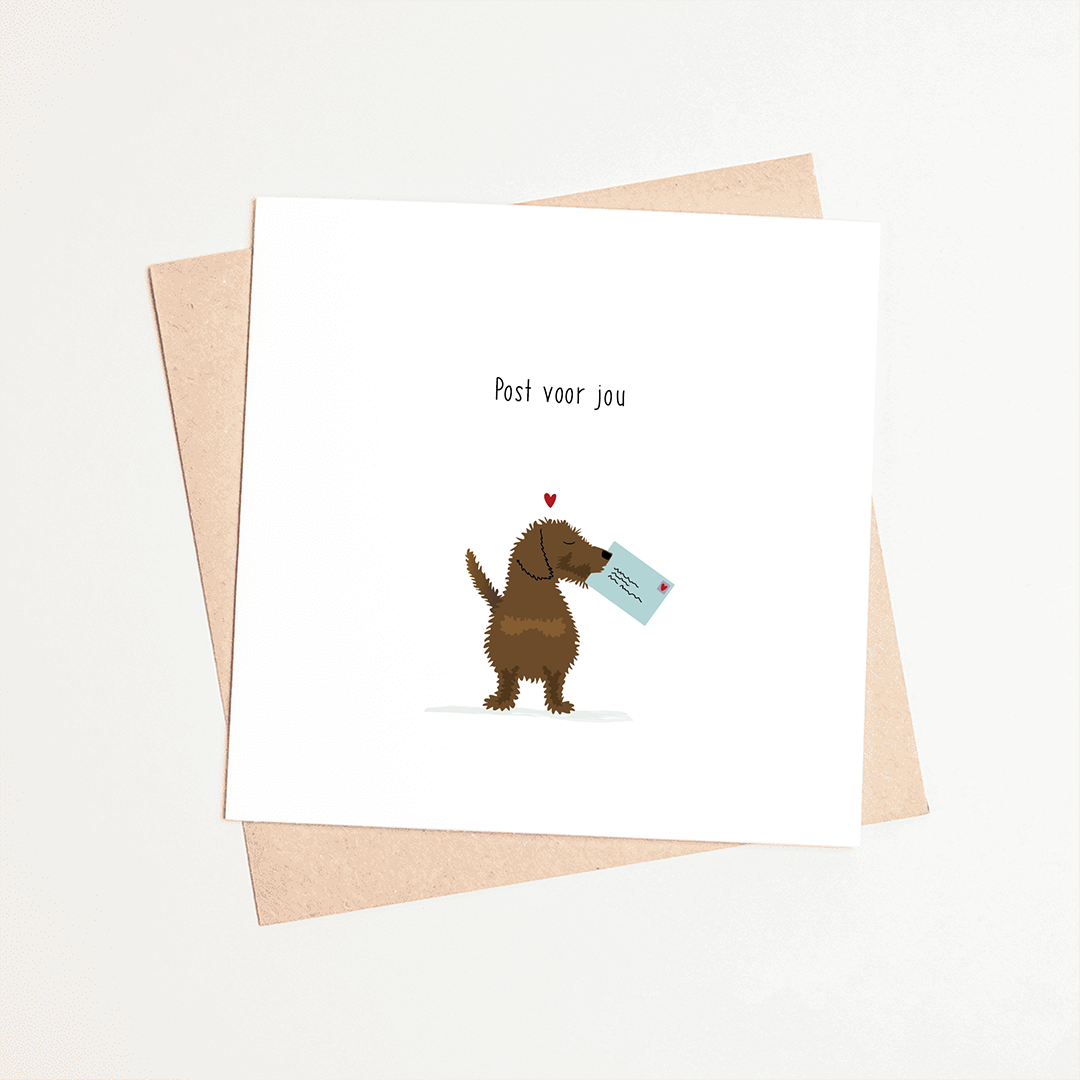 Greeting card dachshund Frits - Get well soon!