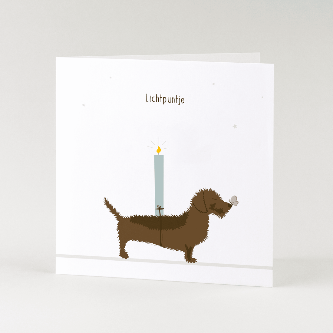 Greeting card dachshund Frits - Light point