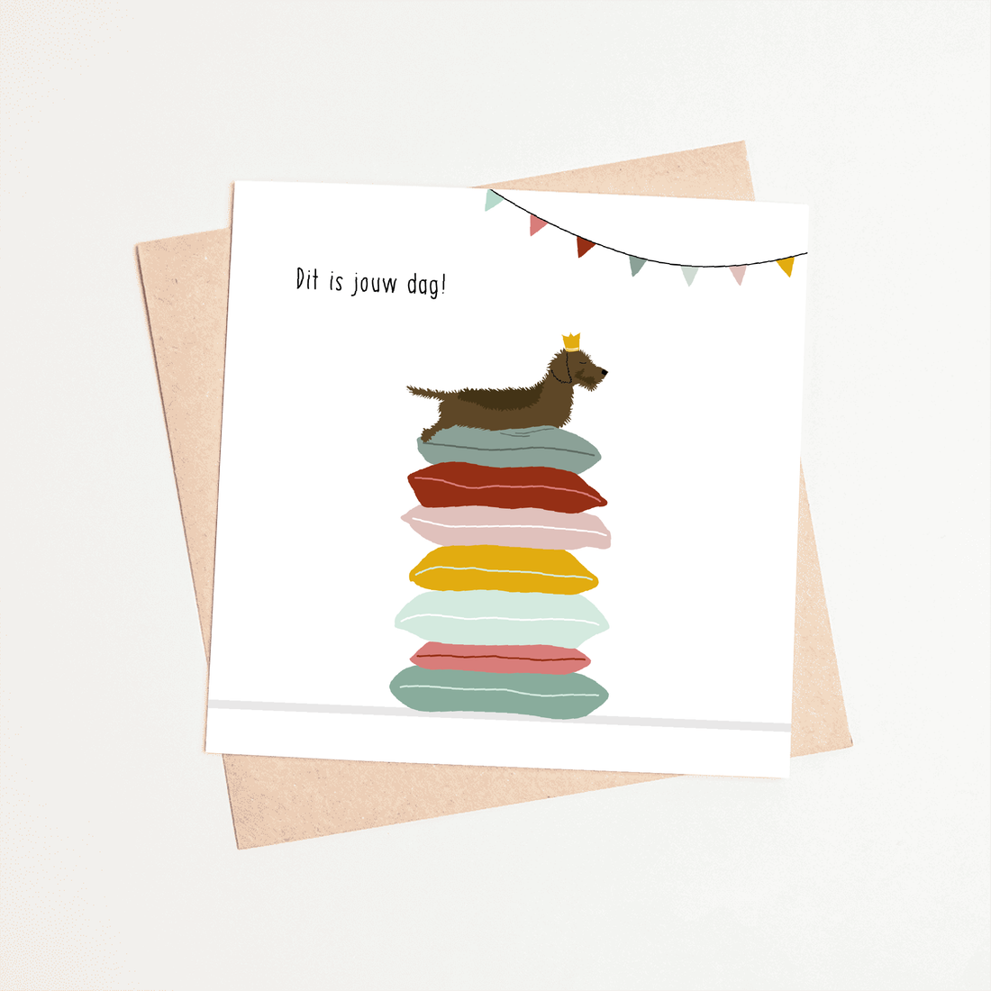 Greeting card dachshund Frits - This is your day!