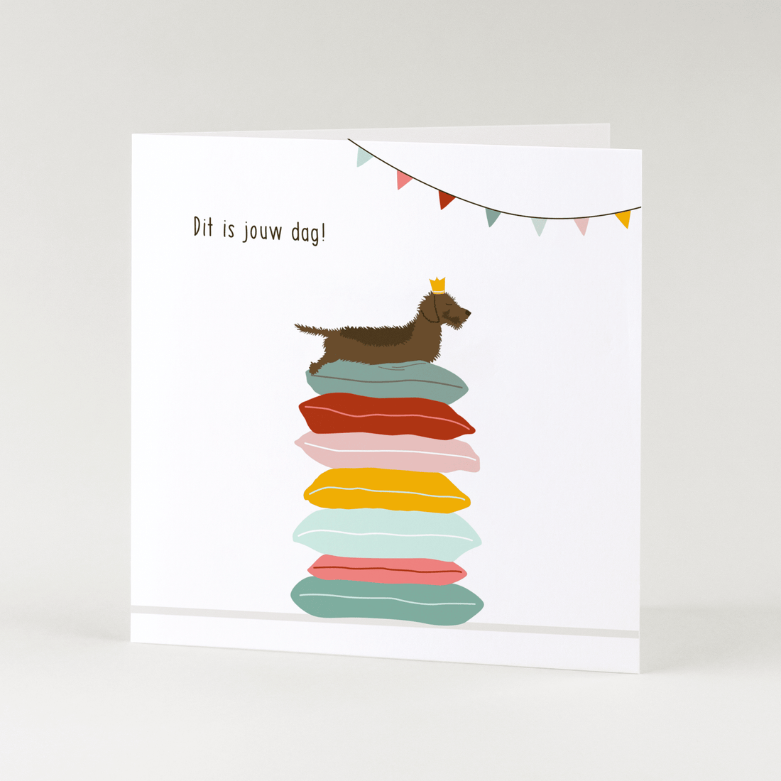 Greeting card dachshund Frits - This is your day!