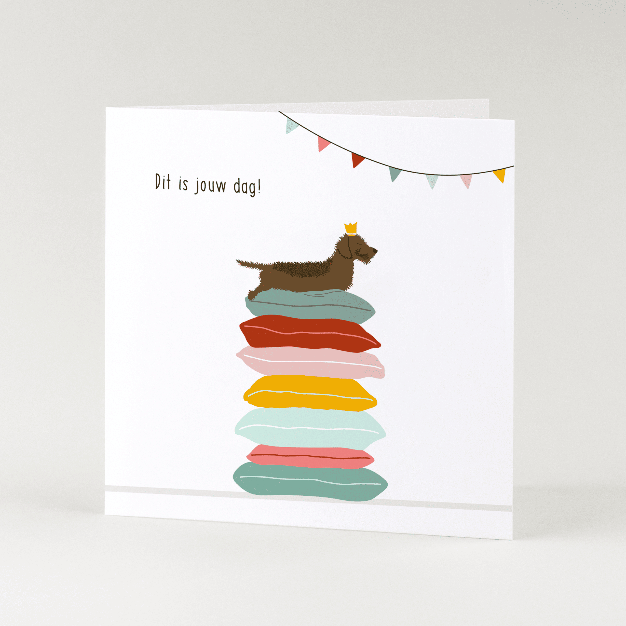 Greeting card dachshund Frits - This is your day!