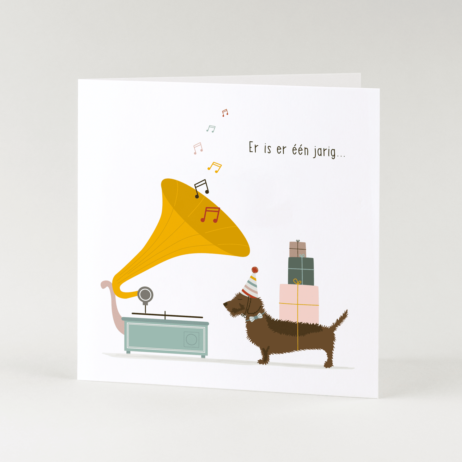 Greeting card dachshund Frits - There is one birthday...