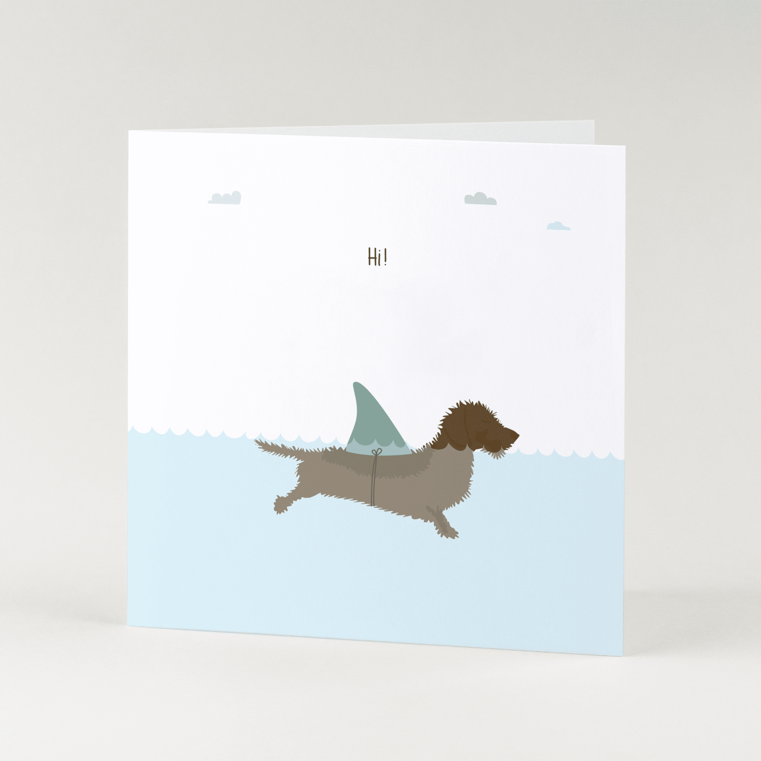 Greeting card dachshund Frits - Hi!