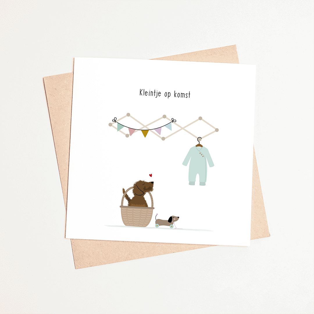 Greeting card dachshund Frits - Get well soon!