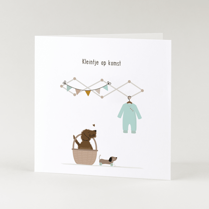 Greeting card dachshund Frits - Get well soon!