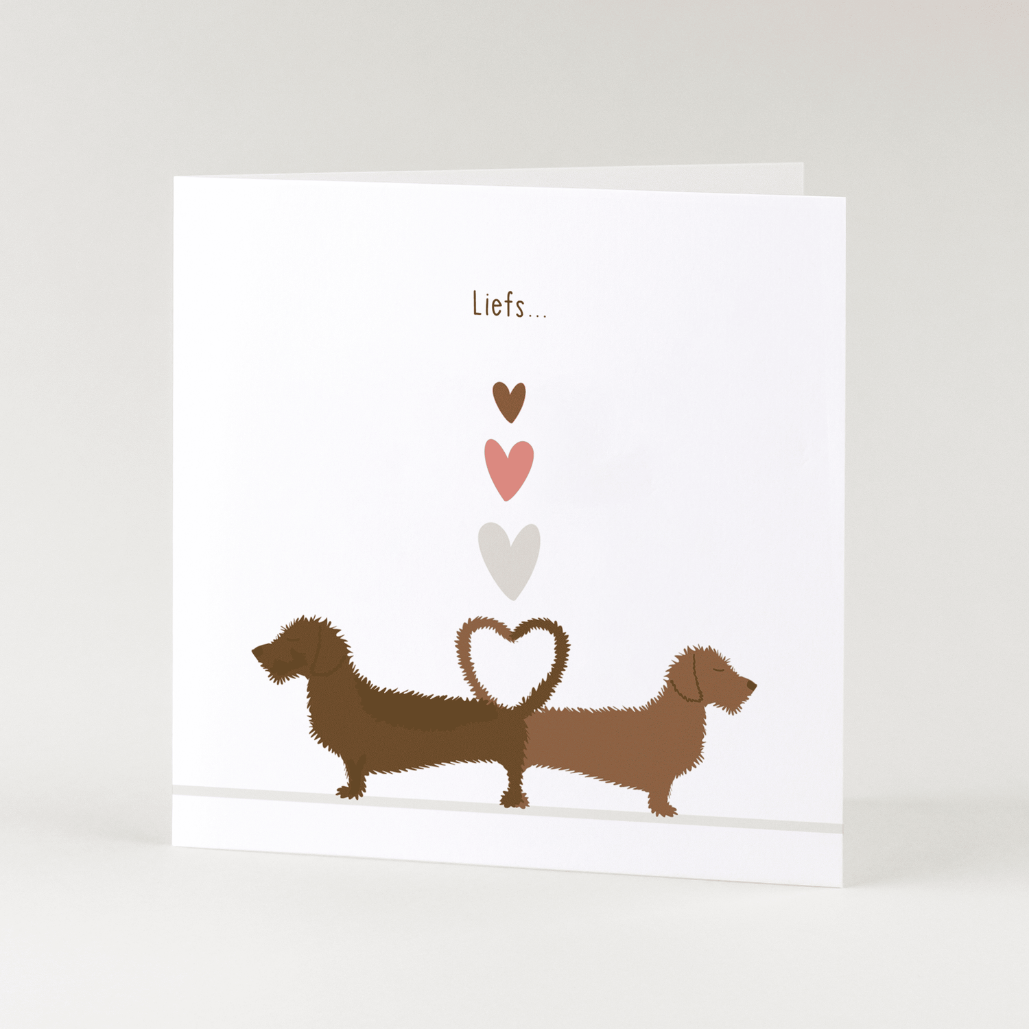 Greeting card dachshund Frits - Love...