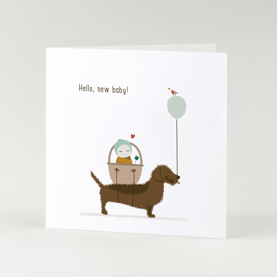 Greeting card dachshund Frits - Get well soon!