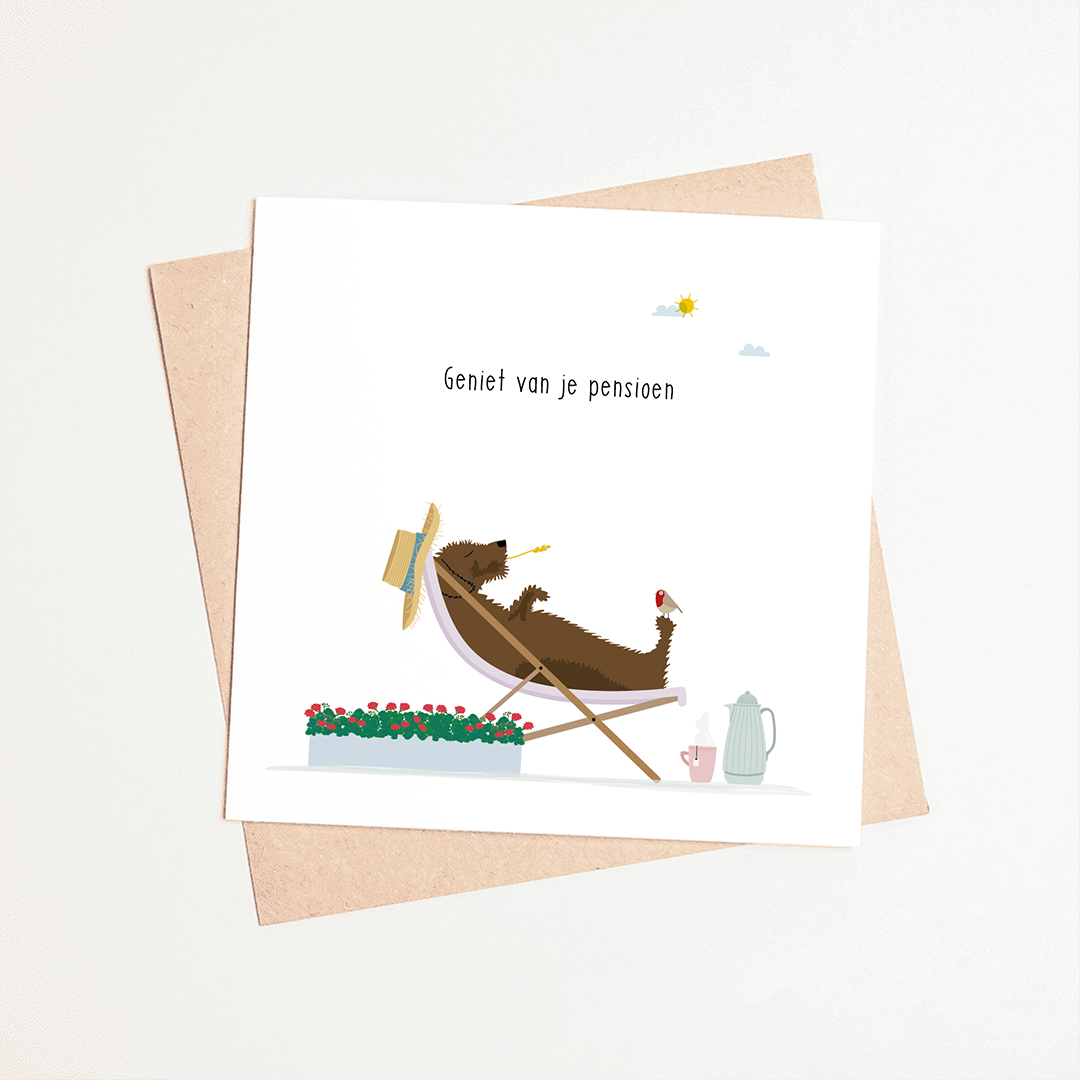 Greeting card dachshund Frits - Get well soon!