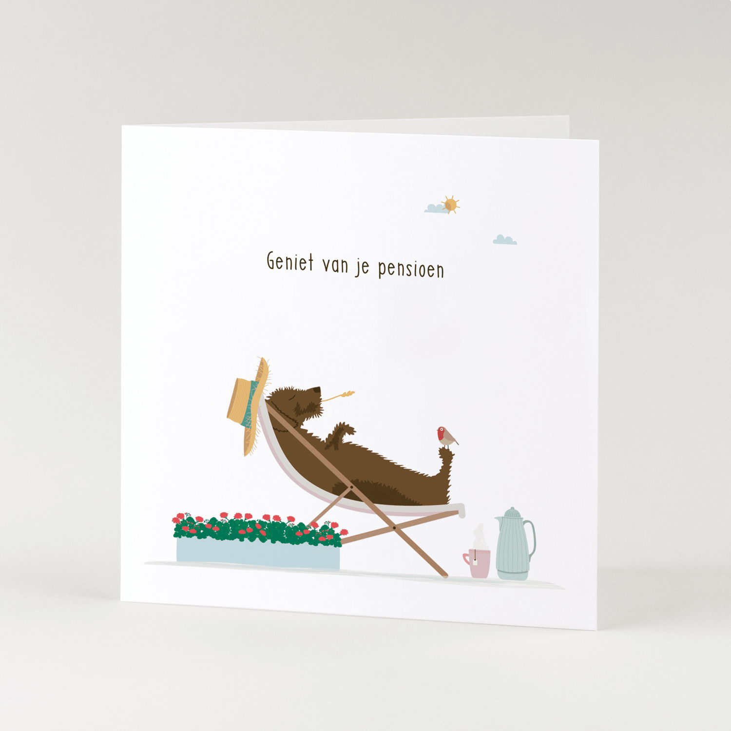 Greeting card dachshund Frits - Get well soon!