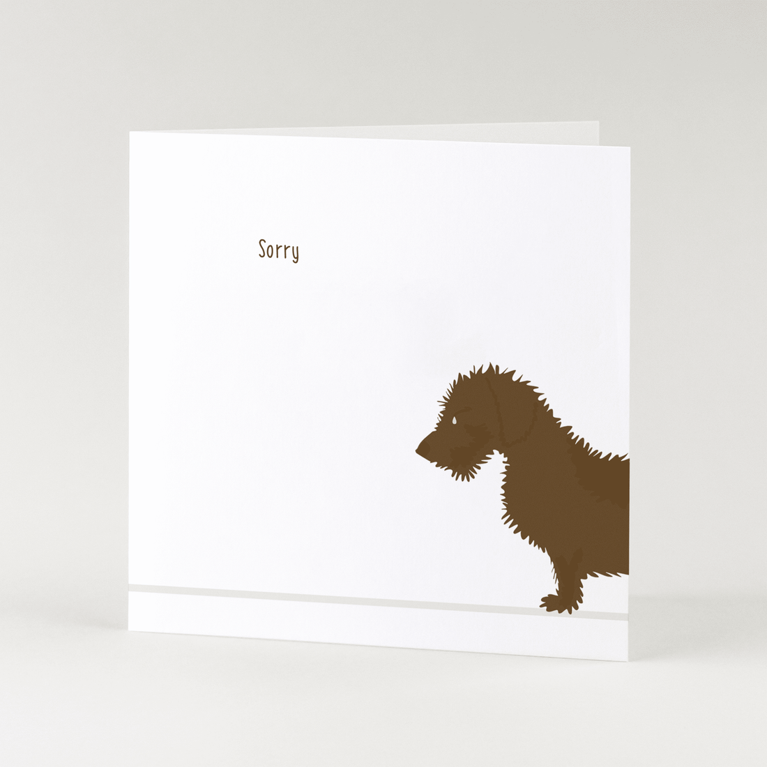 Greeting card dachshund Frits - Sorry