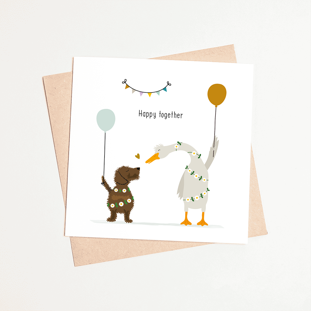 Greeting card dachshund Frits - Get well soon!