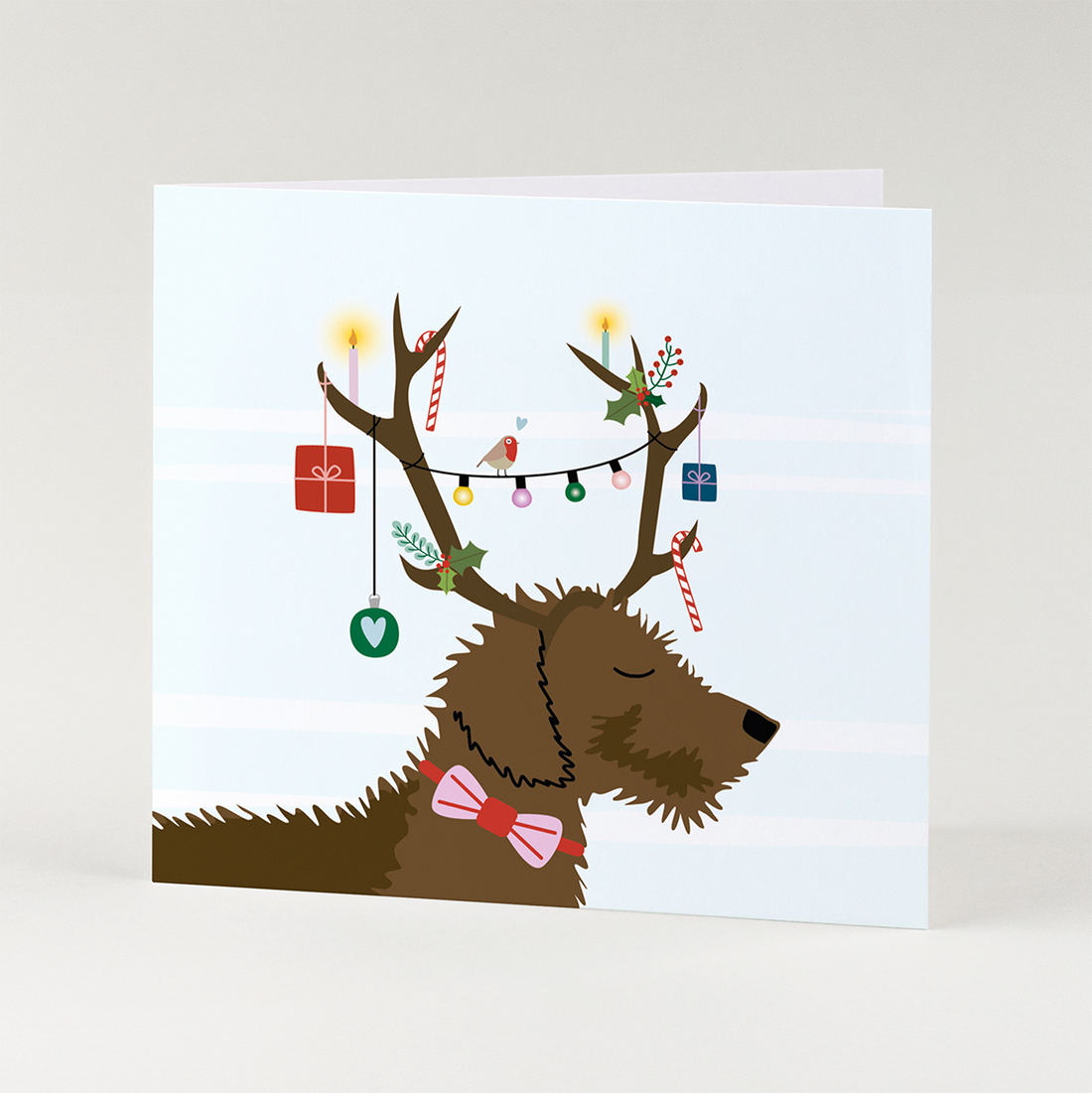 Kerstkaart-teckel-rendier-gewei-verkleden