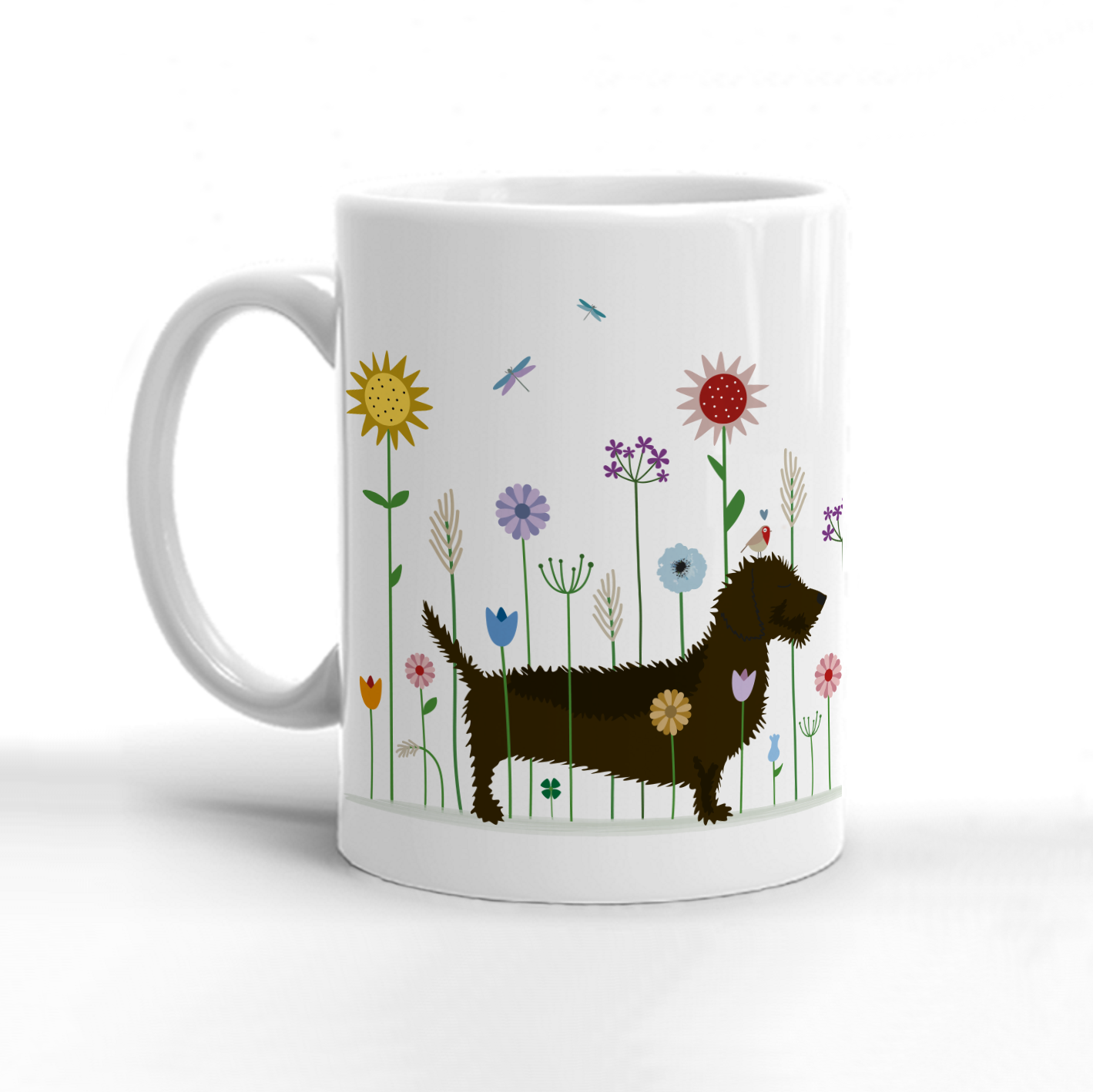 Mok-beker-teckel-bloemen-pluktuin