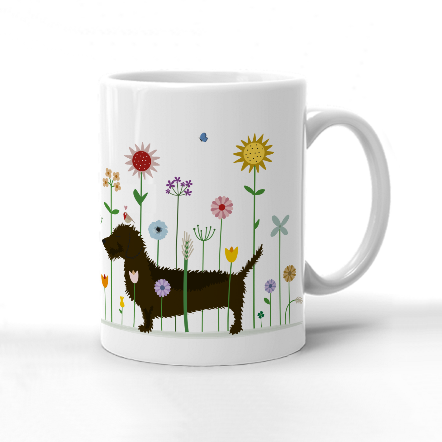 Mok-beker-teckel-pluktuin-bloemen