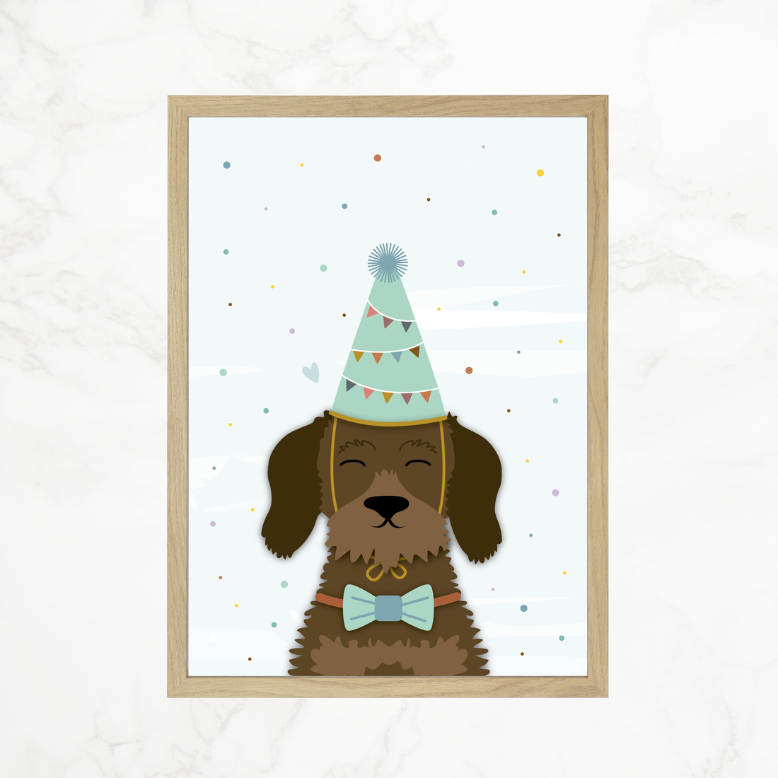 Poster A4 Dachshund - Party!