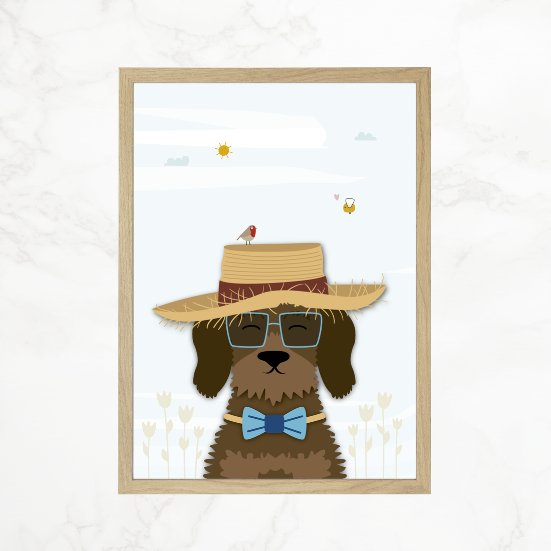 Poster A4 Dachshund - Summer