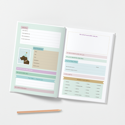 Vriendenboekje-teckel-jongen-meisje-feest