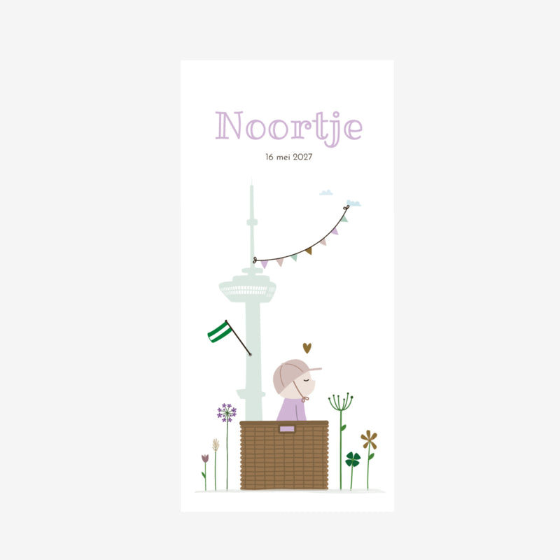 Birth announcement Rotterdam - Noortje