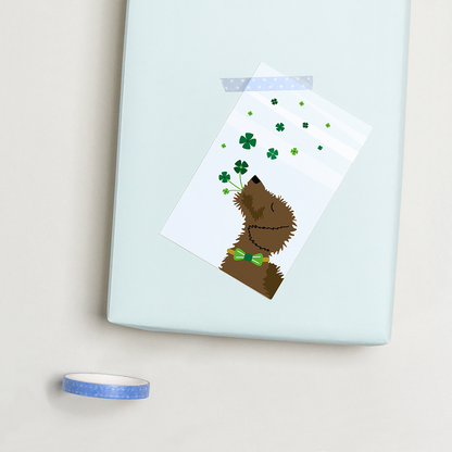 cadeaukaartje-beterschap-teckel-geluk-klavertje