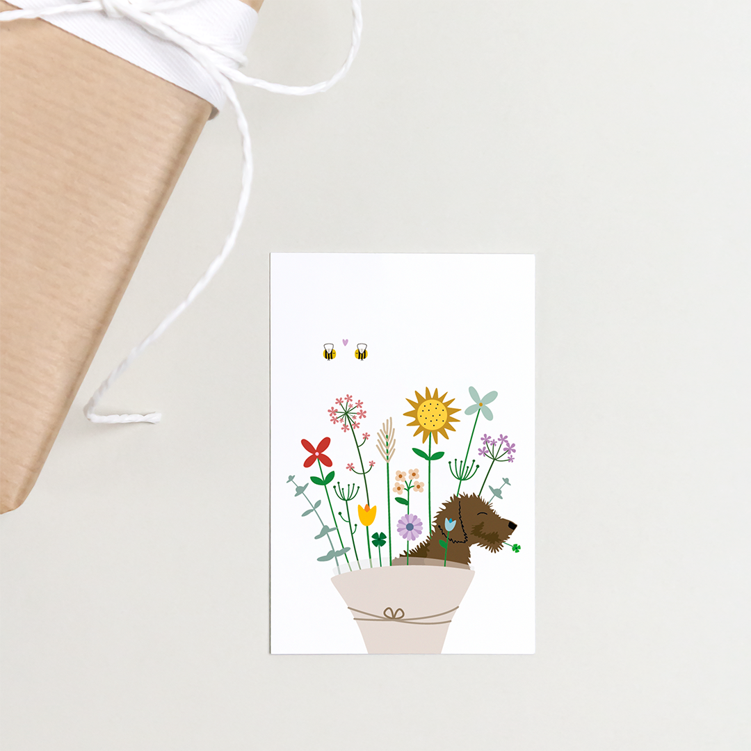 cadeaukaartje-bloemen-boeket-teckel