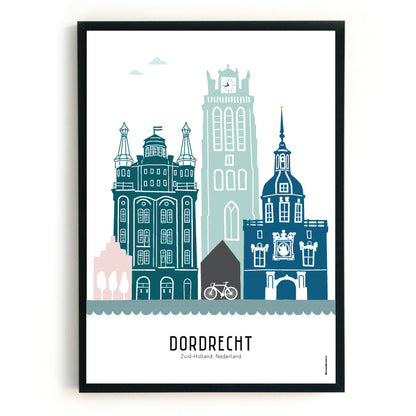 Poster Dordrecht in color - A4 | A3