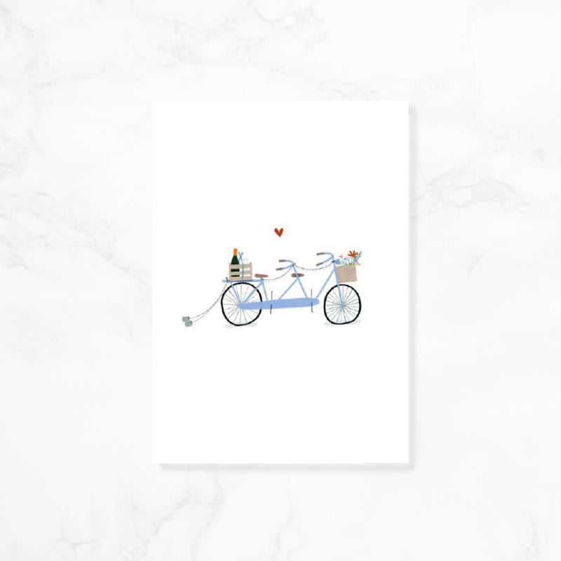 Greeting card Little love - Wedding bike