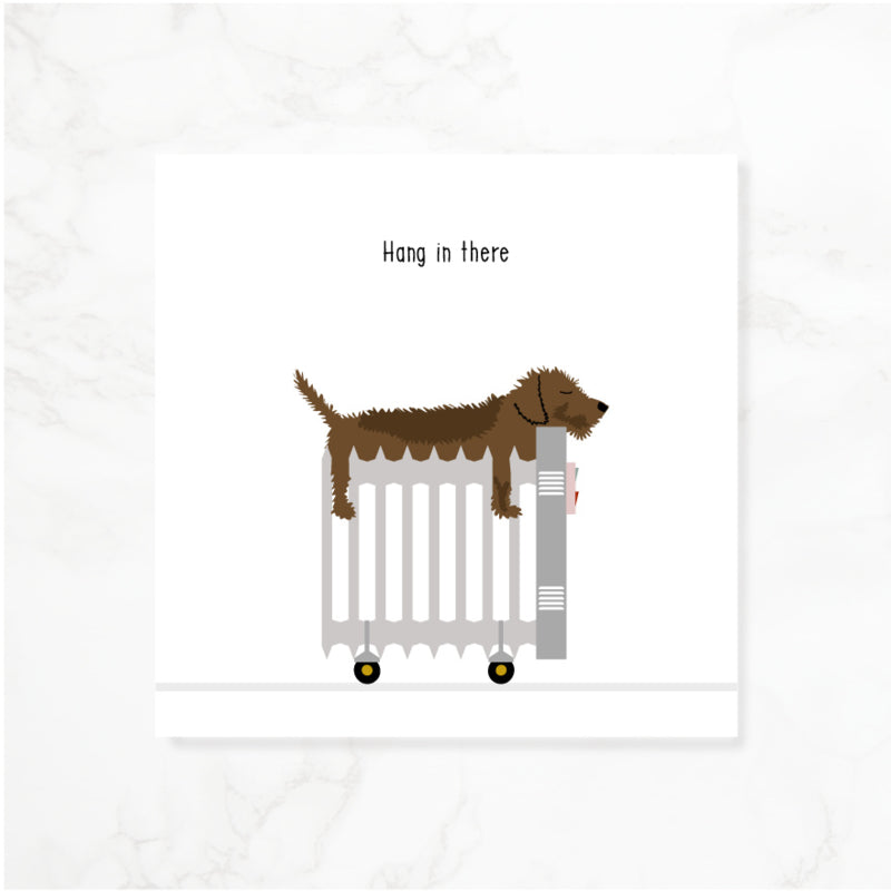 Greeting card dachshund Frits - Hang in there