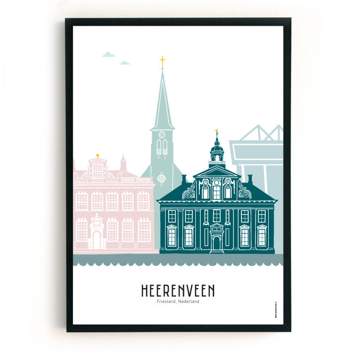 Poster Heerenveen in color - A4