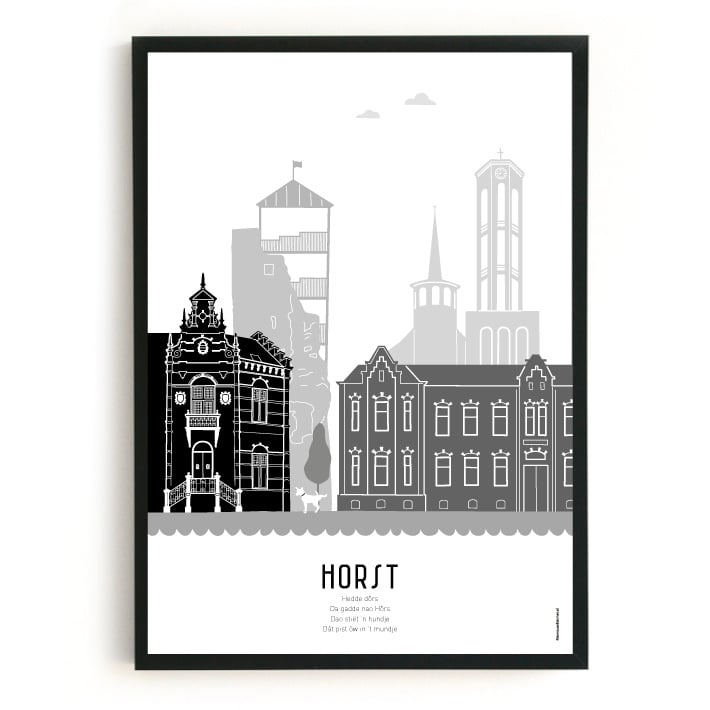 Poster Horst black-white-gray - 50x70 cm