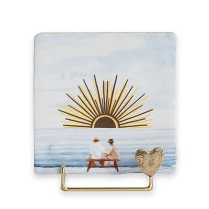 Storytiles holder, gold-colored - heart