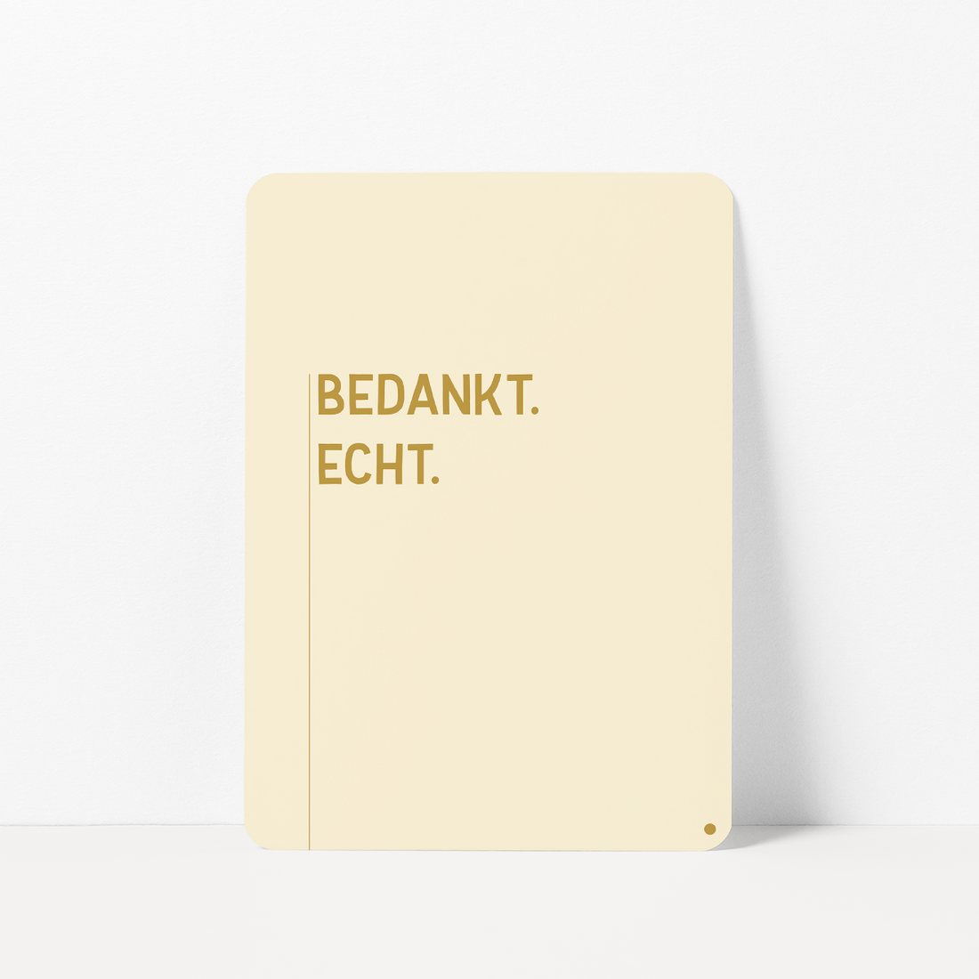 Bedankkaart met de tekst &