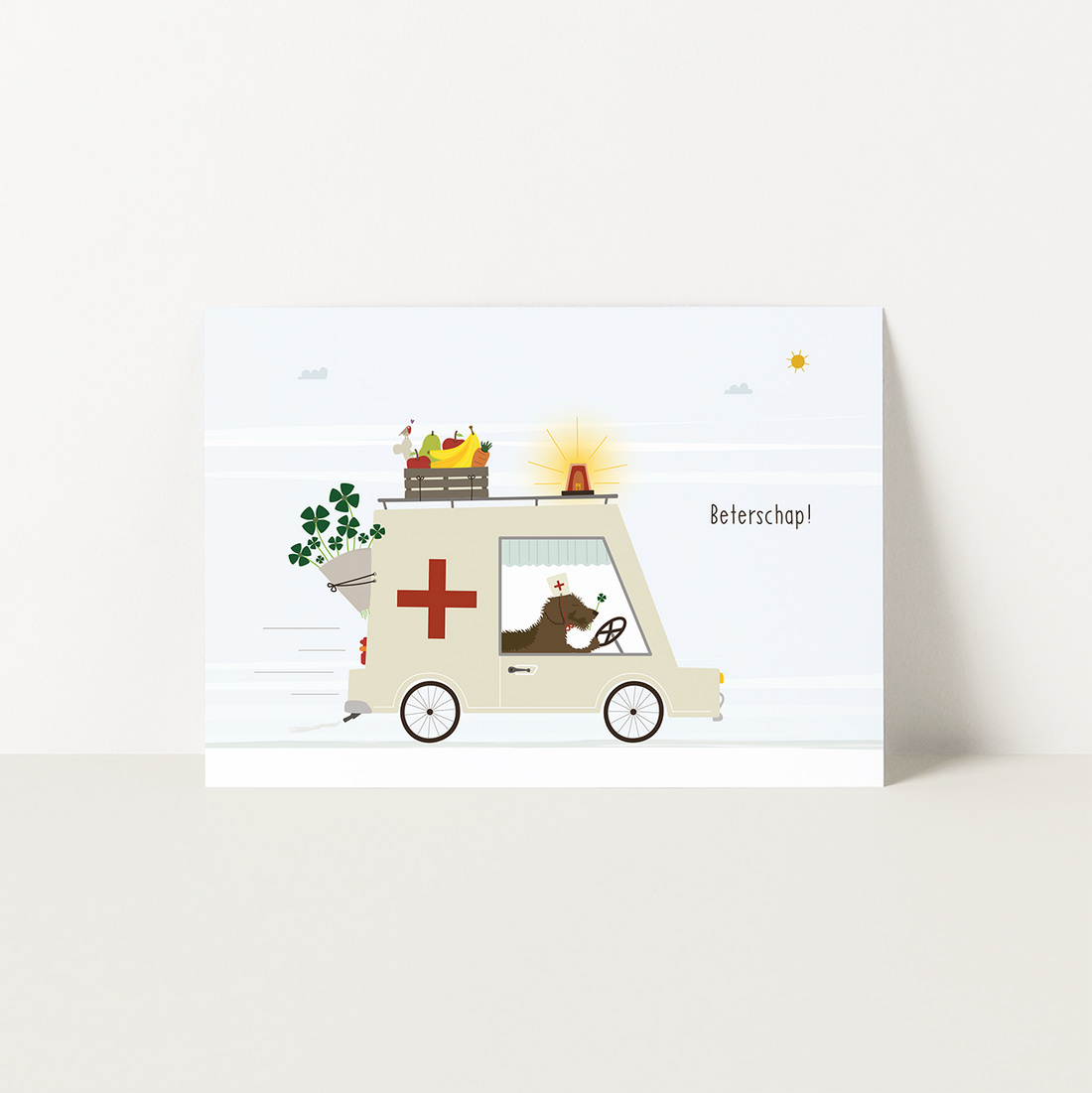 kaartje-beterschap-teckel-fruitmand-ambulance