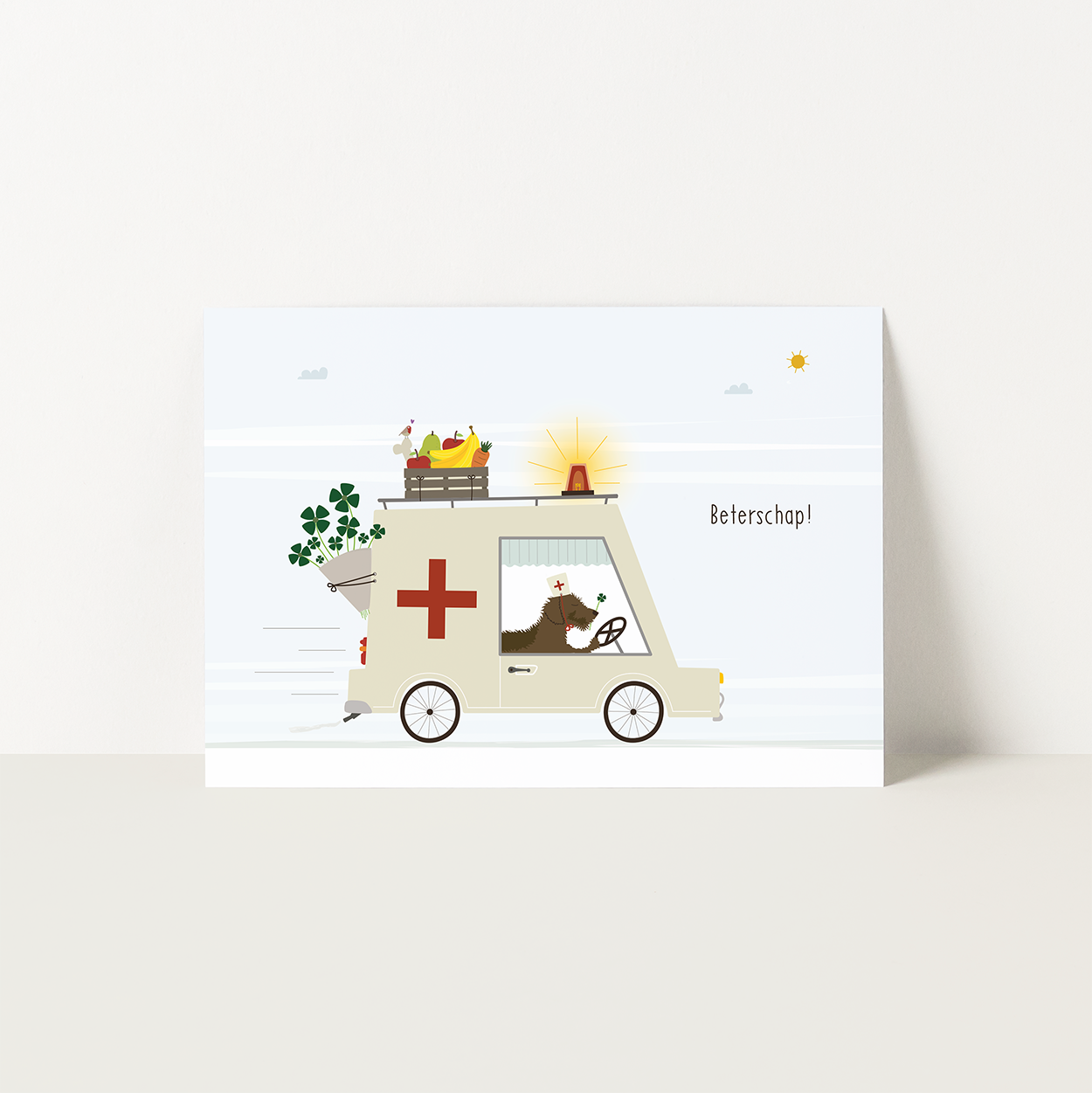 kaartje-beterschap-teckel-fruitmand-ambulance