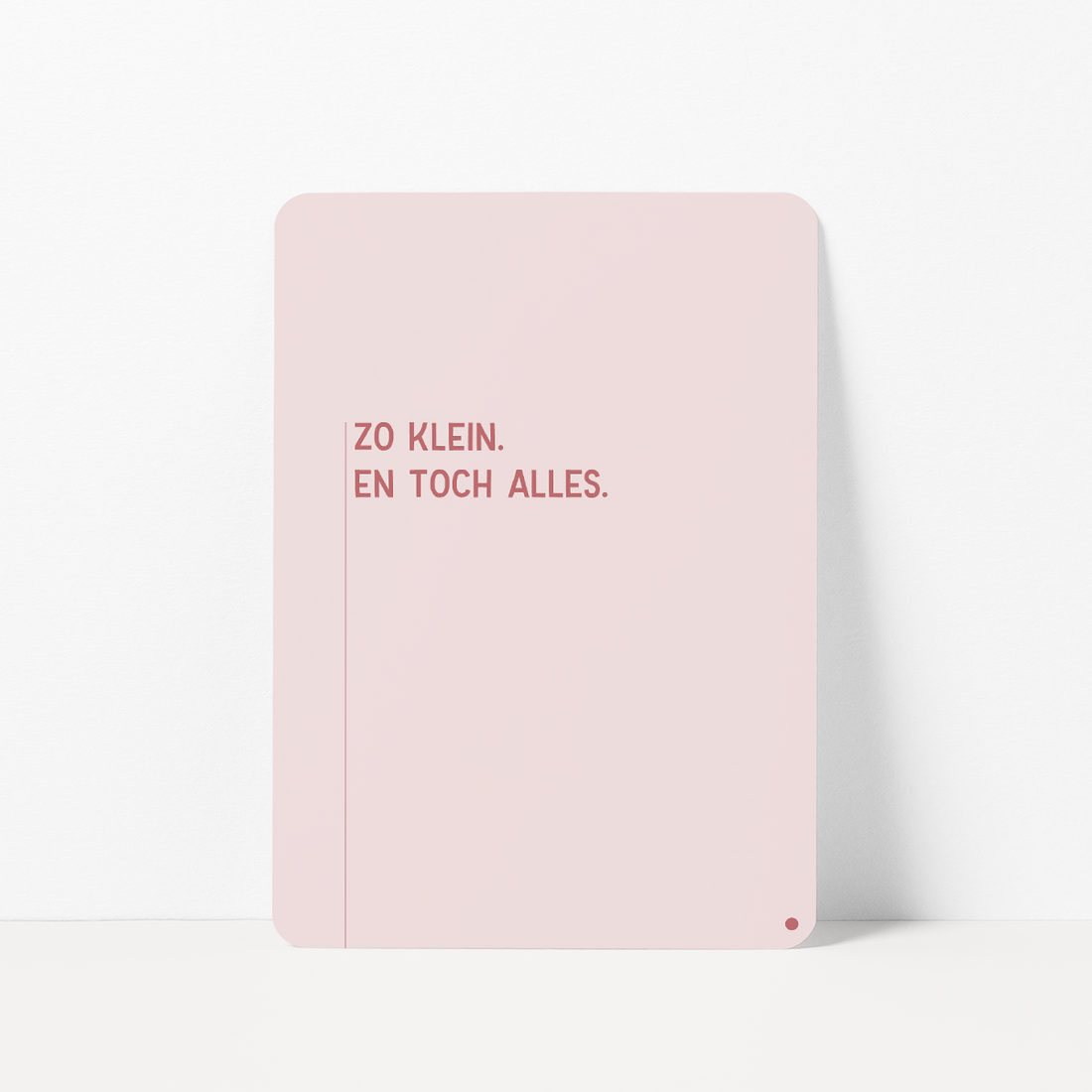 Geboortekaart met de tekst &