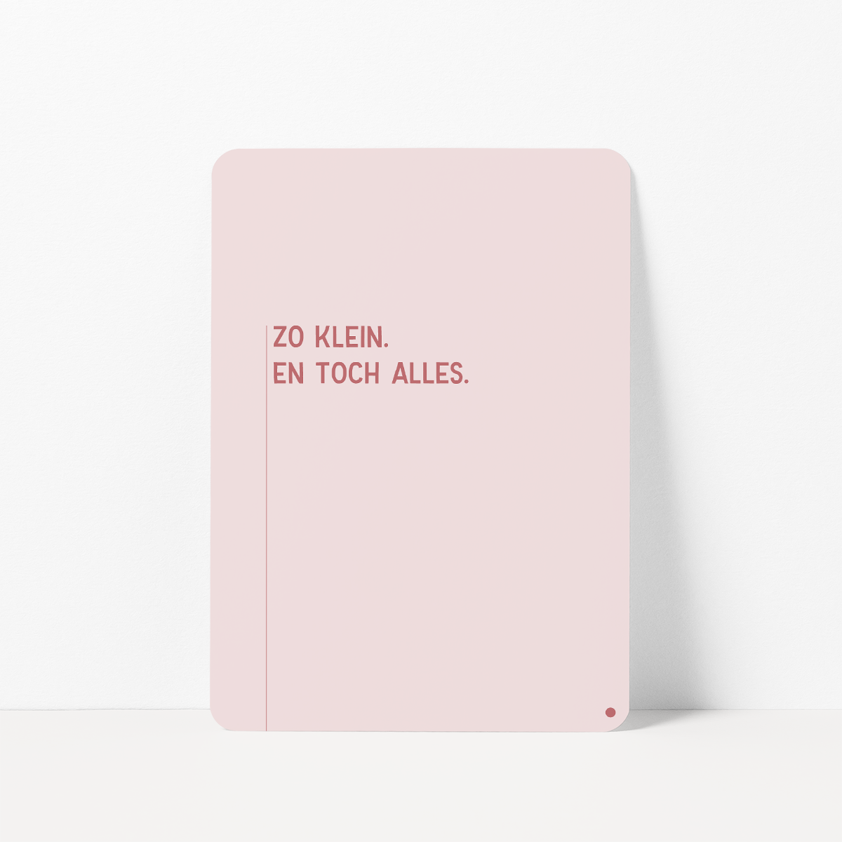 Geboortekaart met de tekst &