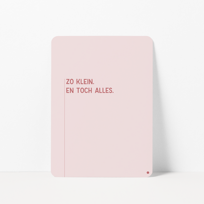 Geboortekaart met de tekst &