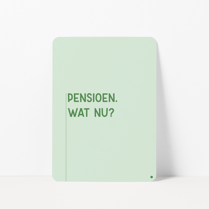 Pensioenkaart met de tekst &