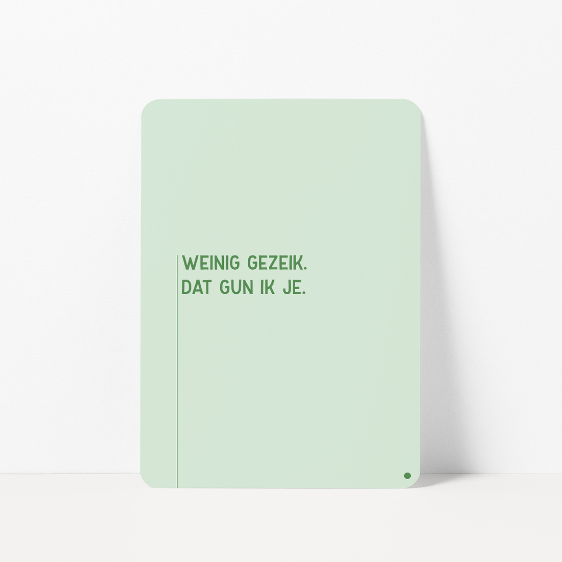 Scheidingskaart met de tekst &