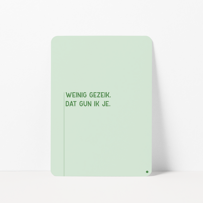 Scheidingskaart met de tekst &