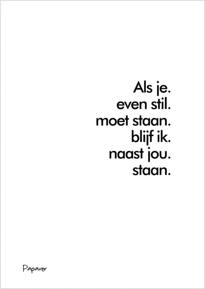 kaartje-sterkte-stil-staan