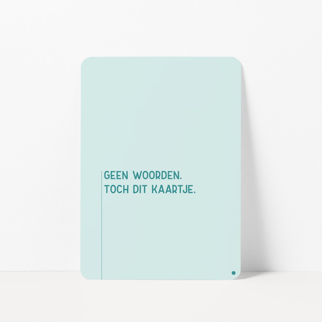 Rouwkaart met de tekst &
