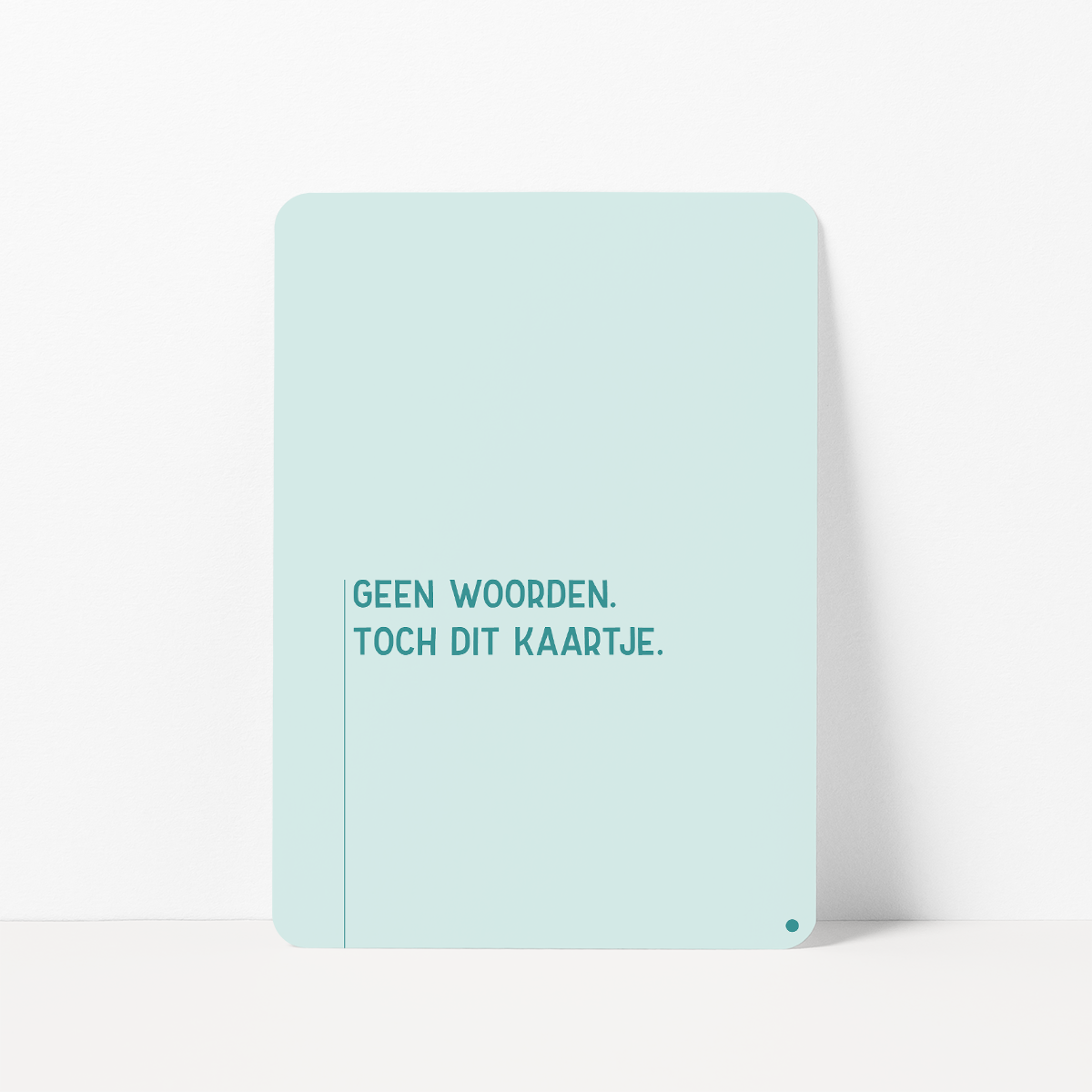 Rouwkaart met de tekst &