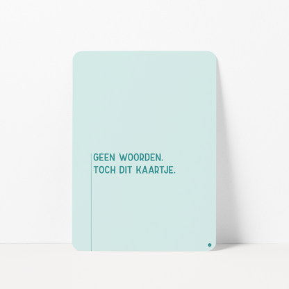 Rouwkaart met de tekst &