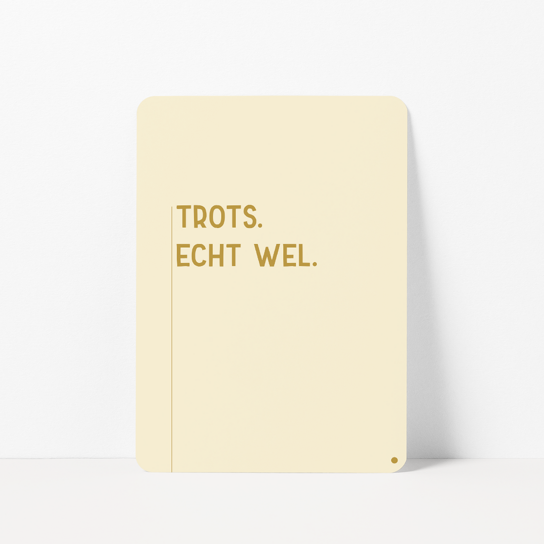 Felicitatiekaart met de tekst &