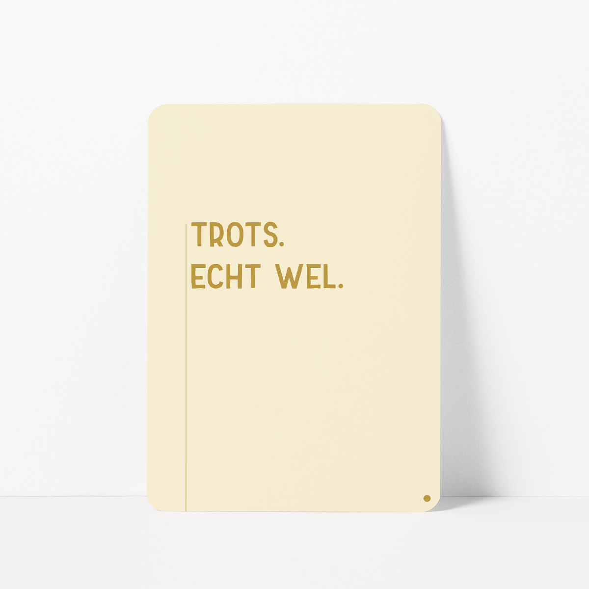 Felicitatiekaart met de tekst &
