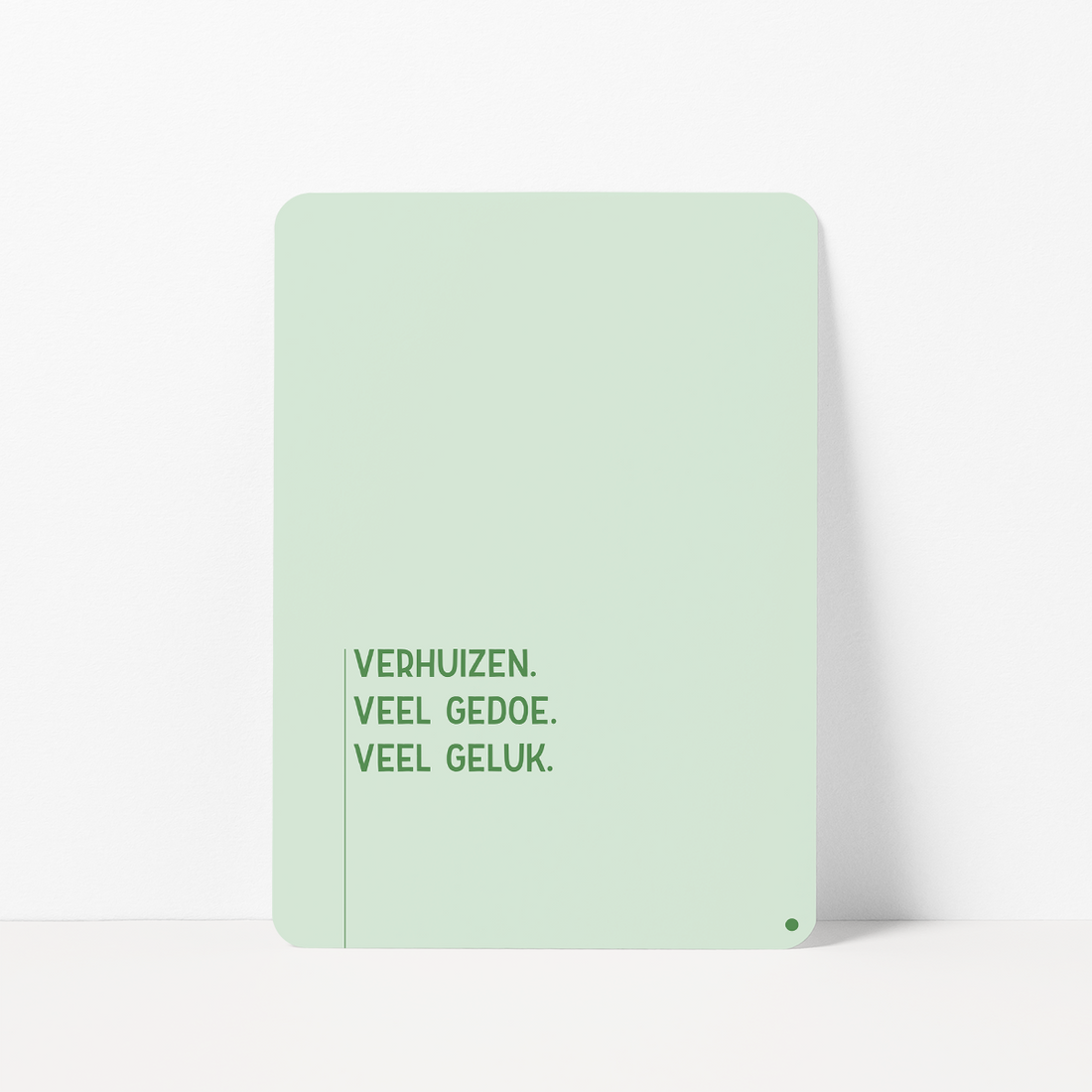 Verhuiskaart met de tekst &