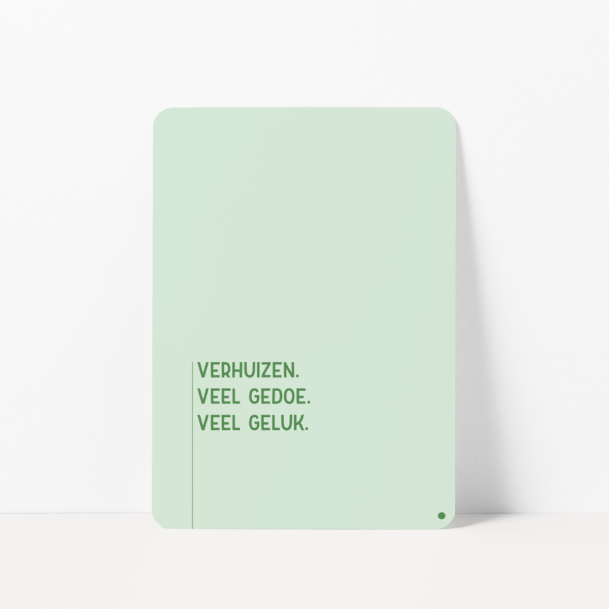 Verhuiskaart met de tekst &