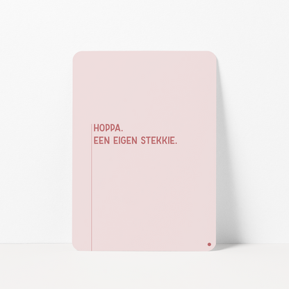 Nieuw huis kaart met de tekst &