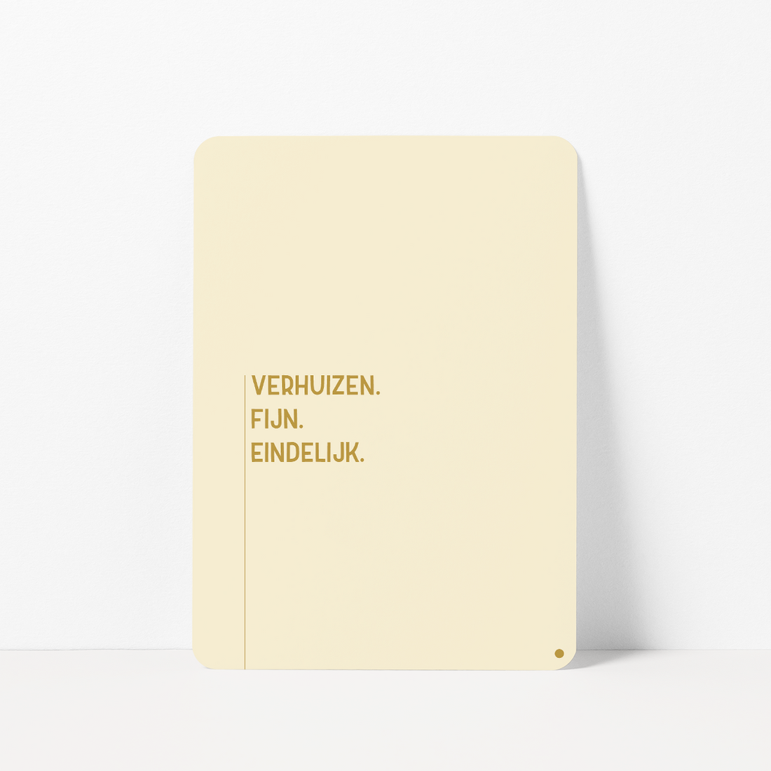 Verhuiskaart met de tekst &