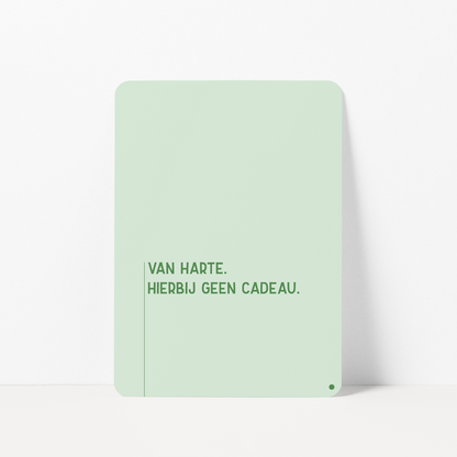 Verjaardagskaart met de tekst &